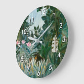 アンリ・ルソー – 赤道ジャングル ラージ壁時計 (傾斜)