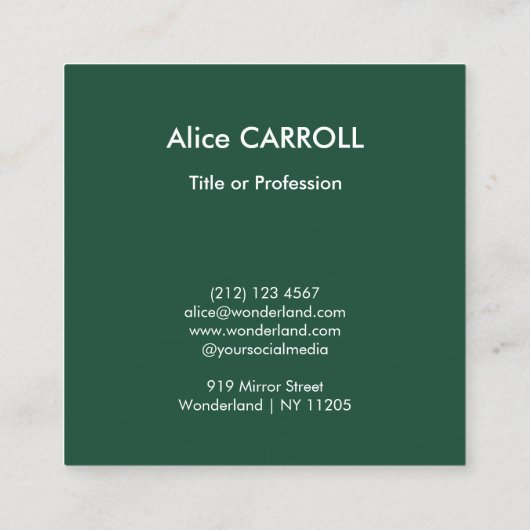 アンリ・ルソー – 赤道ジャングル – QRコード スクエア名刺 (裏面)