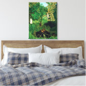 アンリ・ルソー - 陽気な道化師たち キャンバスプリント (インサイチュ (寝室))