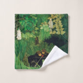 アンリ・ルソー - 陽気な道化師たち バスタオルセット (ウォッシュタオル)