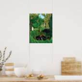 アンリ・ルソー - 陽気な道化師たち ポスター (キッチン)