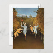 アンリ・ルーソー葉書によるサッカー選手 ポストカード (正面/裏面)