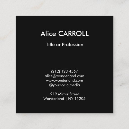 アンリRousseau – ザウォーターフォール – QRコード スクエア名刺 (裏面)