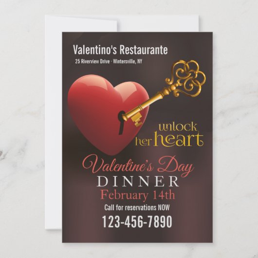アンロック彼女のハートバレンタインズセールプロモーション 招待状 (正面)