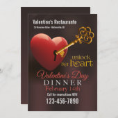 アンロック彼女のハートバレンタインズセールプロモーション 招待状 (正面/裏面)