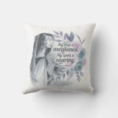 アンンブロンテ引用文私の魂が目覚めたフローラ クッション (裏面)