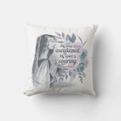 アンンブロンテ引用文私の魂が目覚めたフローラ クッション (正面)