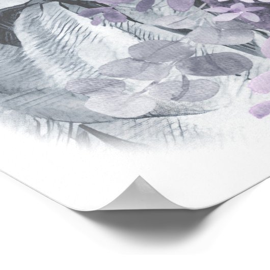 アンンブロンテ引用文私の魂が目覚めたフローラ ポスター (角)