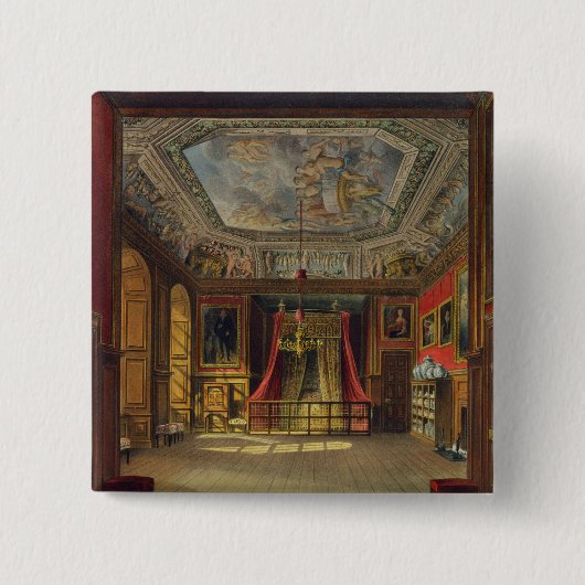 アン女王のベッド、「王室のなResiからのWindsorの城、 缶バッジ (正面)