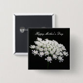 アン女王のレースの母の日 缶バッジ (正面&裏面)