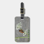 アン女王のレースの花にハミングバード ラゲッジタグ (正面縦)