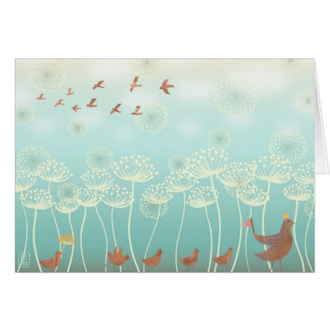 アン女王の授業日(夏)の空白のなカード (正面横)