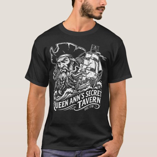 アン女王の秘密の酒場 Tシャツ (正面)