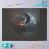 アン抽象芸術インヤンシリーズデザイン4 薄葉紙 (クラフト)