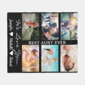 アン最高のヴエバ6フォトコラージュ姪っ子甥 フリースブランケット (正面(横))