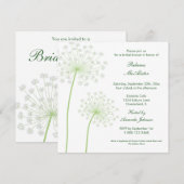 アン王妃のブライズシャワー招待状 招待状 (正面/裏面)