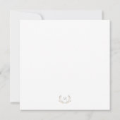 アン素朴トラーとつる植物 |水彩結婚式の招待 招待状 (裏面)