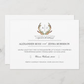 アン素朴トラー |ミニマリストの結婚式の招待 招待状 (正面/裏面)