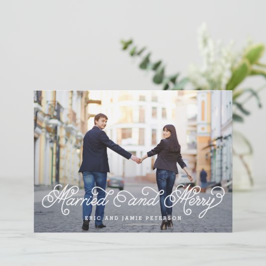 アン結婚したドホリデメリーィフォトカード シーズンカード (スタンド正面)