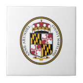 アン・アランデル郡(Anne Arundel County)の公式紋章、メリーランド州 タイル (正面)