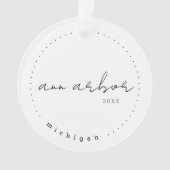 アン・アーバー、ミシガンMI旅行統一された州 オーナメント (正面)