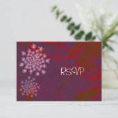 アン・オブ・グレートブリテンのレース ウェディング・レセプション 返信カード 招待状 (スタンド正面)