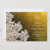 アン・クイーンのレースの夏の野生の花の結婚式 招待状 (正面)