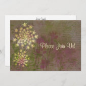 アン・クイーンのレース ウェディング招待状 招待状 (正面/裏面)