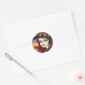 アン・ハワードによるウィッチゴシックステッカー ラウンドシール (封筒)