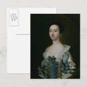 アン・バテマン、後のジョン・ジボーン夫人、1755 ポストカード (正面/裏面)