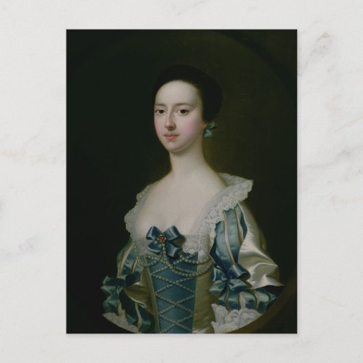 アン・バテマン、後のジョン・ジボーン夫人、1755 ポストカード (正面)