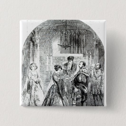 アン・ブーリンの私用結婚 缶バッジ (正面)