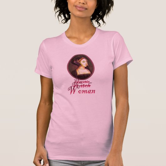 アン・ブーリン-女性のワイシャツ Tシャツ (正面)