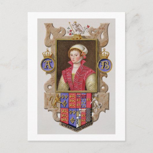 アン・ボレーンポートレート（1507年～36年）二番目の女王 ポストカード (正面)