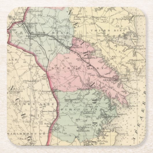 アンArundel スクエアペーパーコースター (正面)