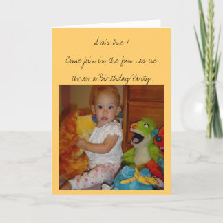 アヴァの1歳の誕生日 招待状