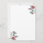 アヴァクリスマスグリーンリーカトリック結婚式招待状 招待状 (裏面)