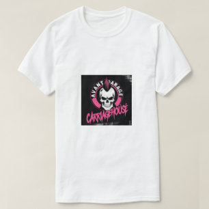 アヴァンガレージキャリッジハウス:パンクロックスカルエンブル Tシャツ