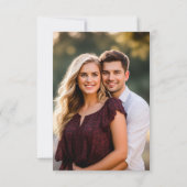 アヴァンギャルドホワイトミニマリストカレンダー結婚ズ セーブザデート (裏面)