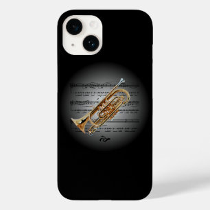 アヴァンギャルド、Cornet on Globe with Sheet Music Case-Mate iPhone 14ケース
