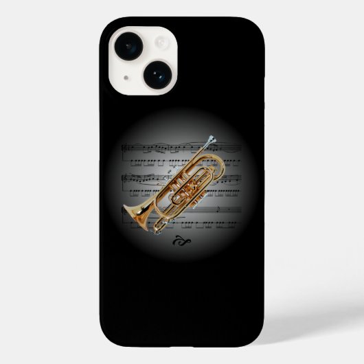 アヴァンギャルド、Cornet on Globe with Sheet Music Case-Mate iPhoneケース (裏面)