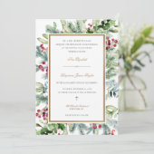 アヴァ・クリスマスグリーン カトリック結婚式招待状 招待状 (スタンド正面)