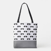 アヴィエータサングラスパイロット飛んでいる機カッコいい トートバッグ (裏面)