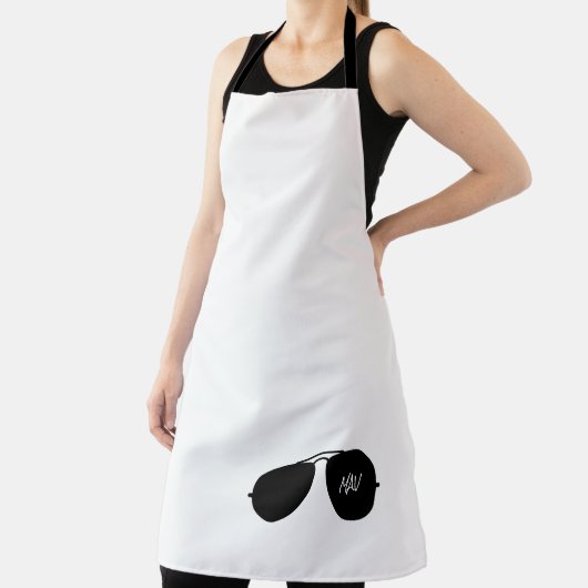 アヴィエータシェードブラックカスタムパイロットネームサングラス エプロン (インサイチュ)