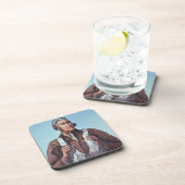 アヴィエータズブラックメン軍隊ファイターパイロットビバグ コースター (右側)