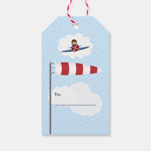 アヴィエーターとその飛行機 ギフトタグ (裏面)