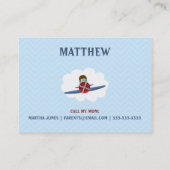 アヴィエーターとその飛行機 コーリングカード (裏面)