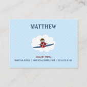 アヴィエーターとその飛行機 コーリングカード (裏面)