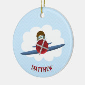 アヴィエーターとその飛行機 セラミックオーナメント (左)