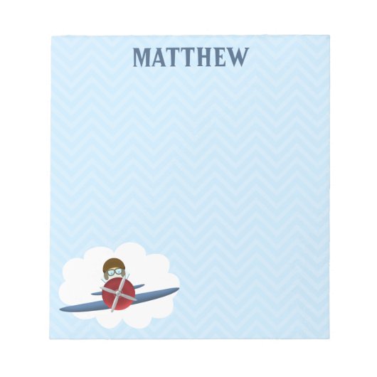 アヴィエーターとその飛行機 ノートパッド (正面)